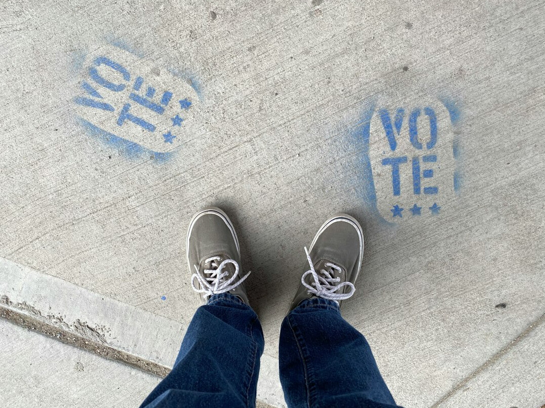 people voting in election